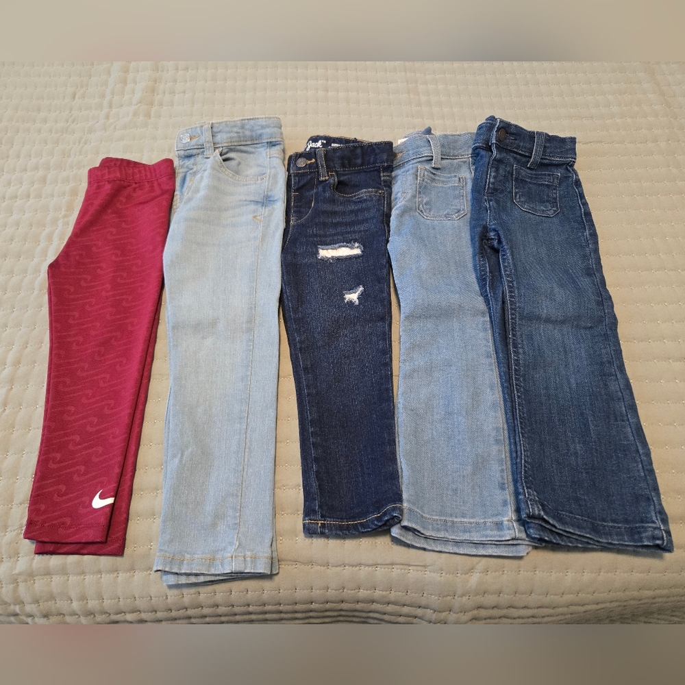 Cat and Jack Jeans and Nike Leggings - Size 3T